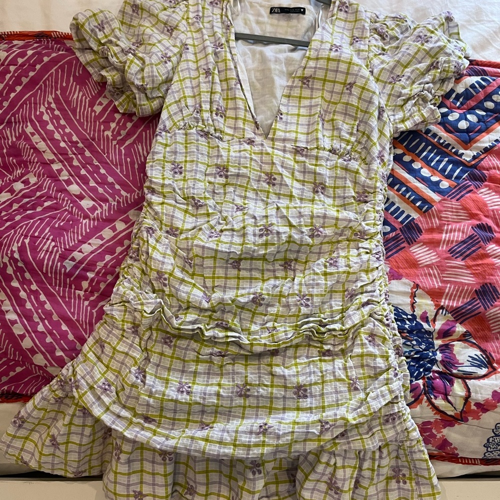 Plaid Ruffle Dress